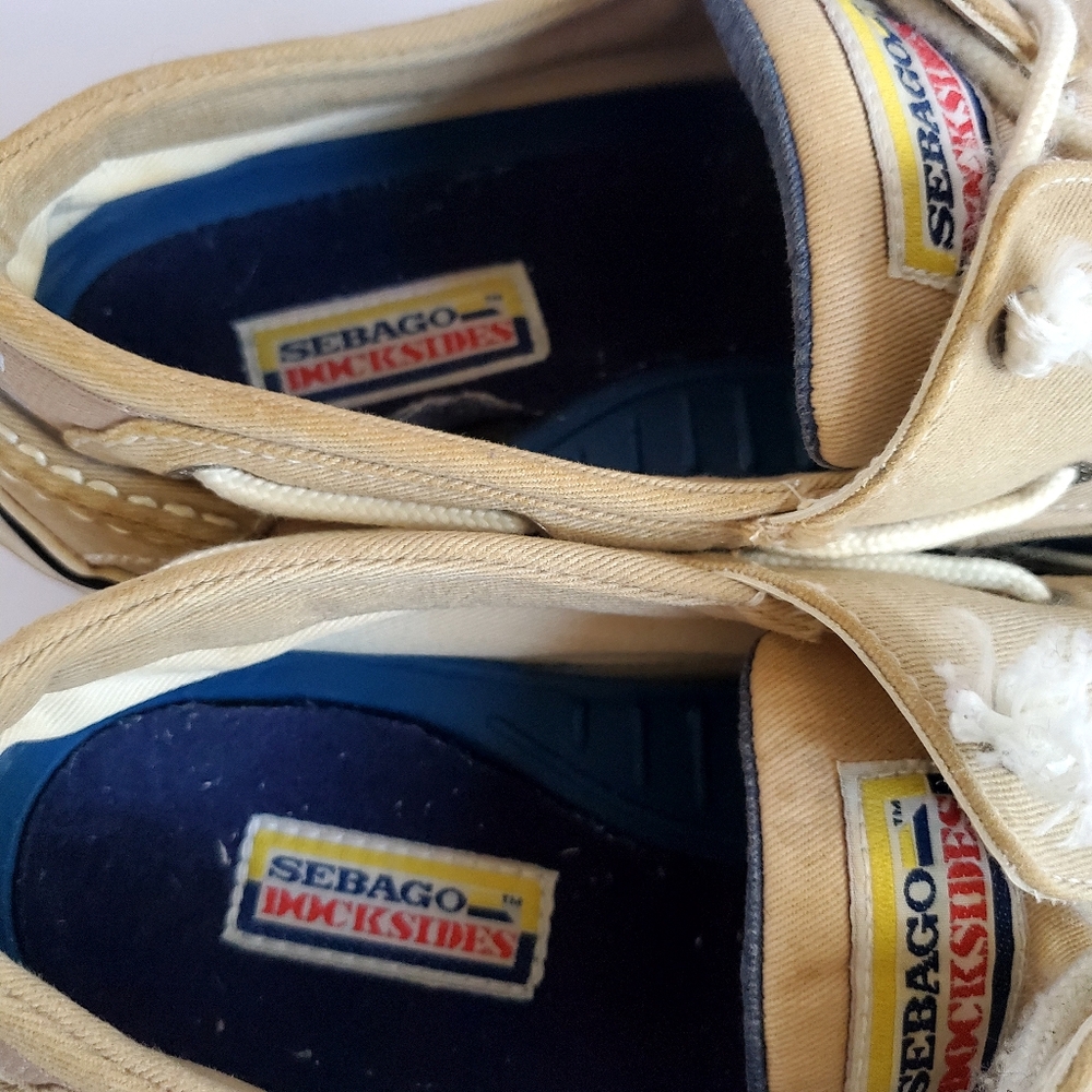 Sperry Sebago Dockside Men's Tan Boat Shoes Size 10 1/2 Tan Color - Picture 6 of 12